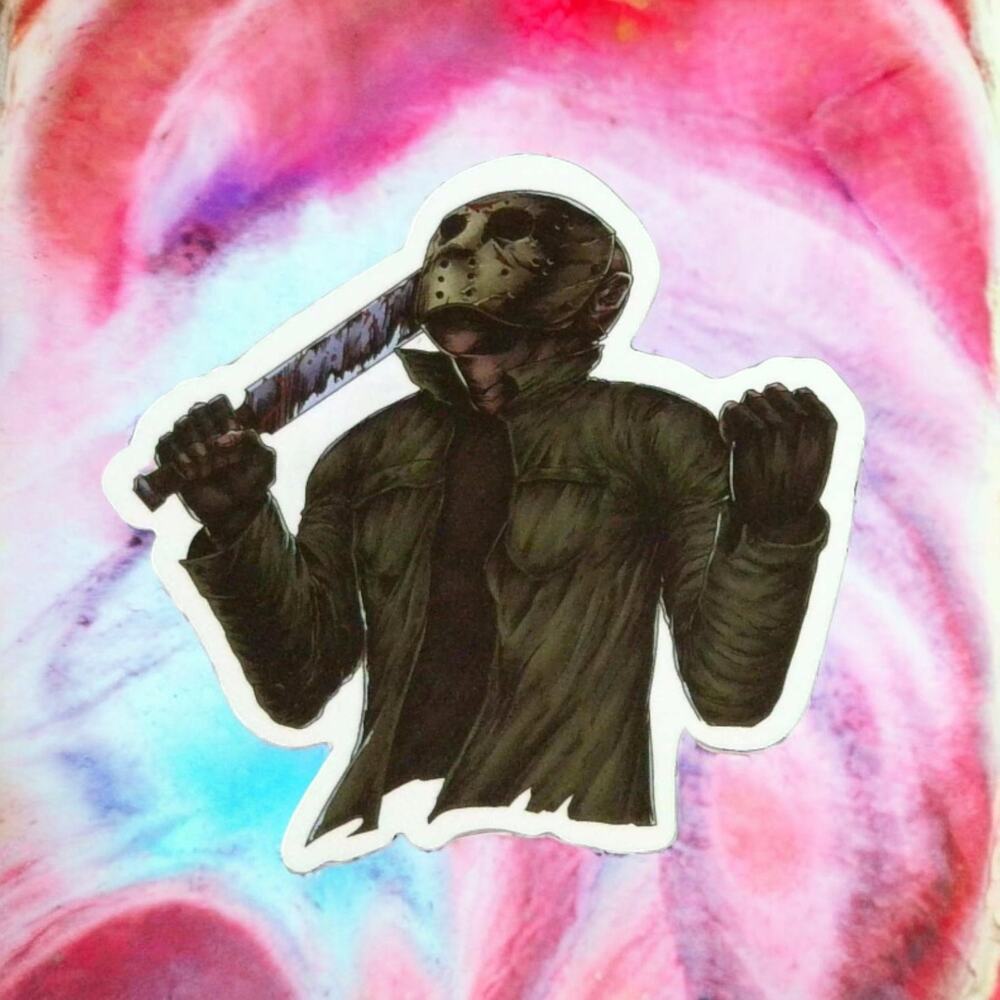 Friday the 13th Jason Voorhees Halloween Horror Movie Sticker